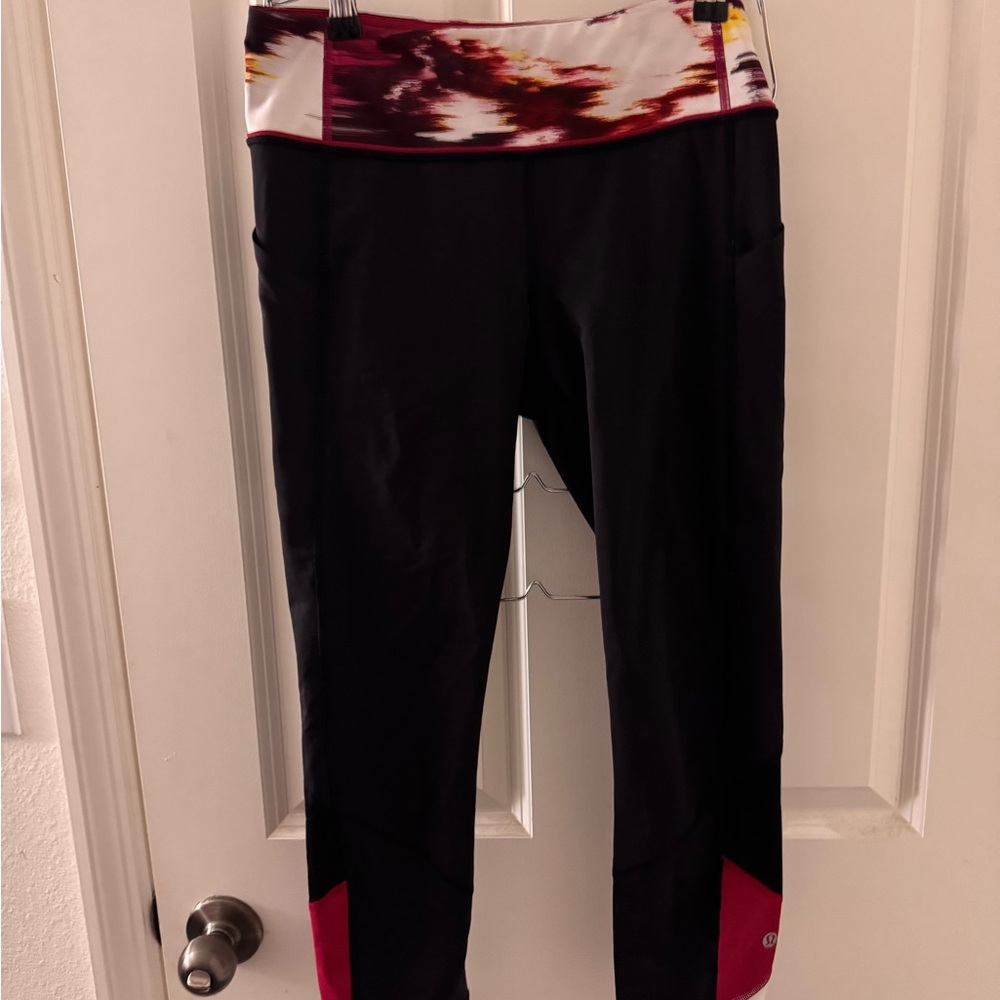 Black and Pink Athletic Leggings